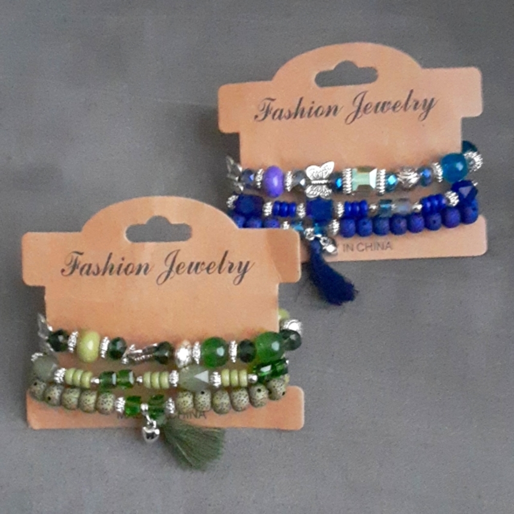 Boho Style Set of 3 Bracelets